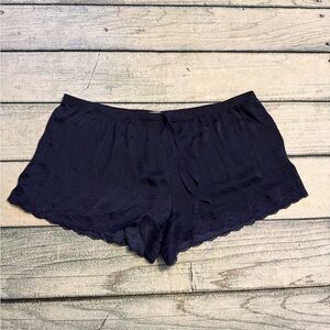 Aerie blue lace trim boxer sleep shorts. L